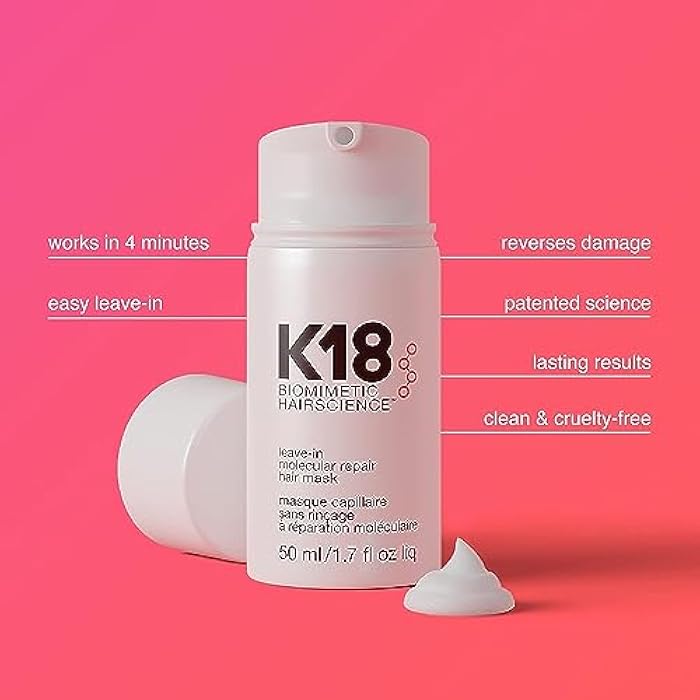K18 قناع شعر K18 بيوميمتيك هيرساينس علاج مكثف للشعر، علاج سريع لمدة 4 دقائق (50 مل) العلامة التجارية: فيرم - Image 2